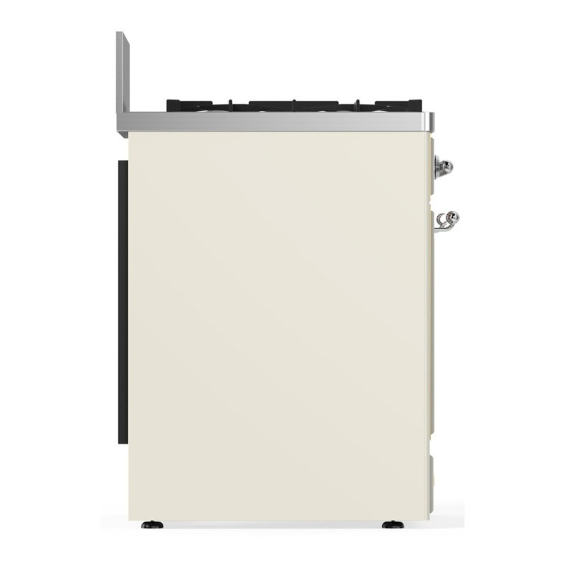 Majestic III Series 30 Inch Dual Fuel Range with 5 Sealed Burners in White (Liquid Propane, Burnished Trim), Antique White