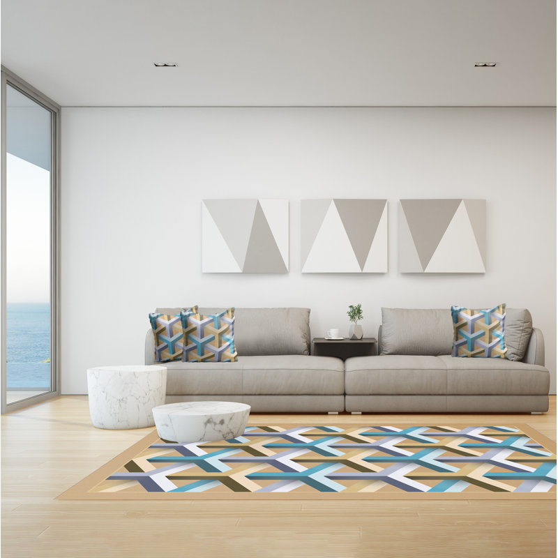 Fruma Geometric Area Rug, Rectangle 155 x 230cm