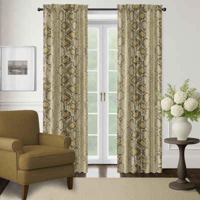 Aurelia Glow Rod Pocket Drapery Panel Set of 2 - 50x132