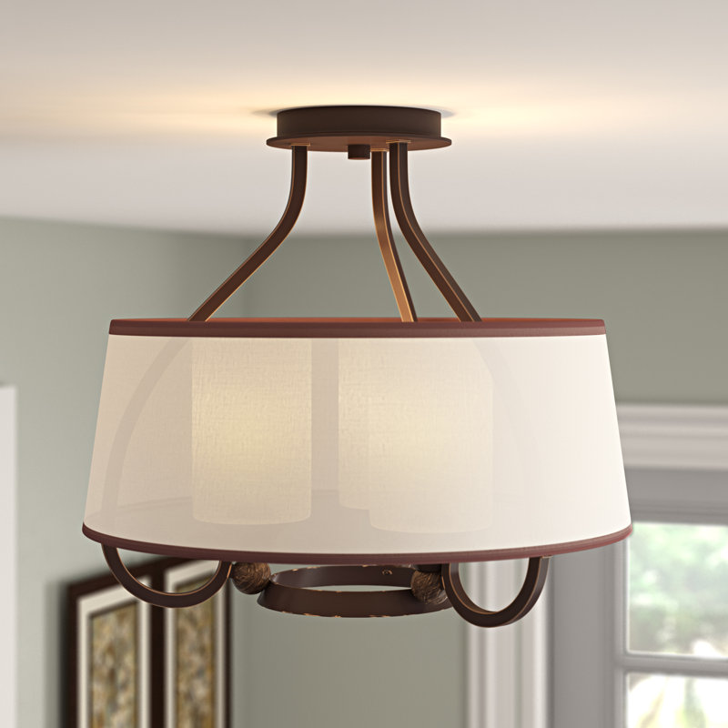 Glass Semi Flush Mount