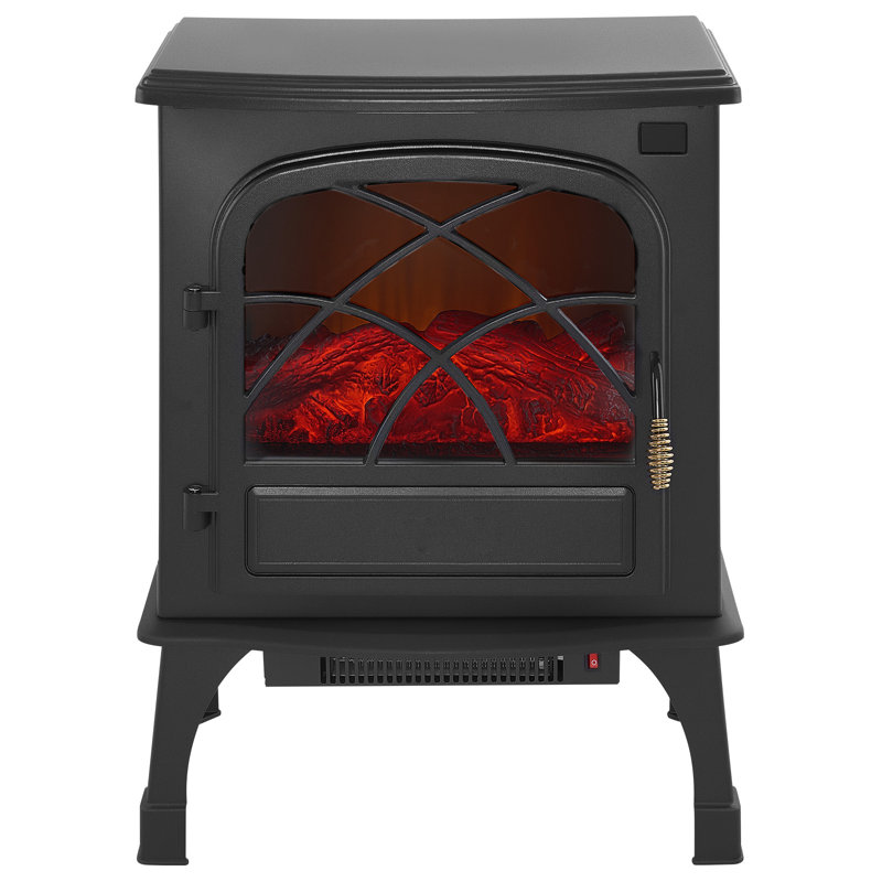 25.5 Inch Freestanding Electric Fireplace Heater 1500W Adjustable Flames Remote