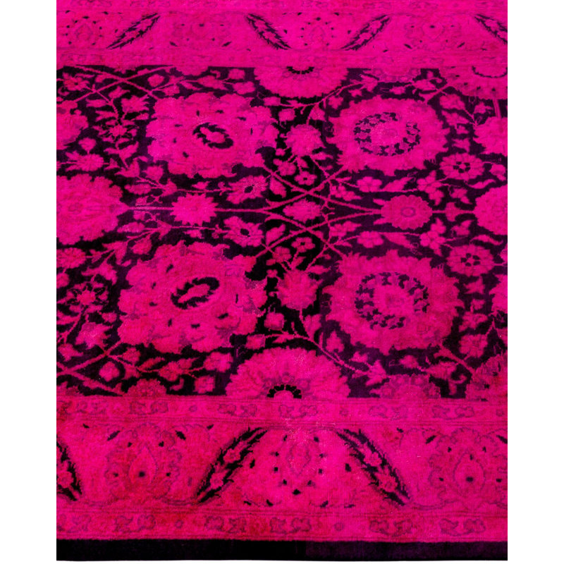 Tapis unique noué à la main Weirsky - rose Weirsky