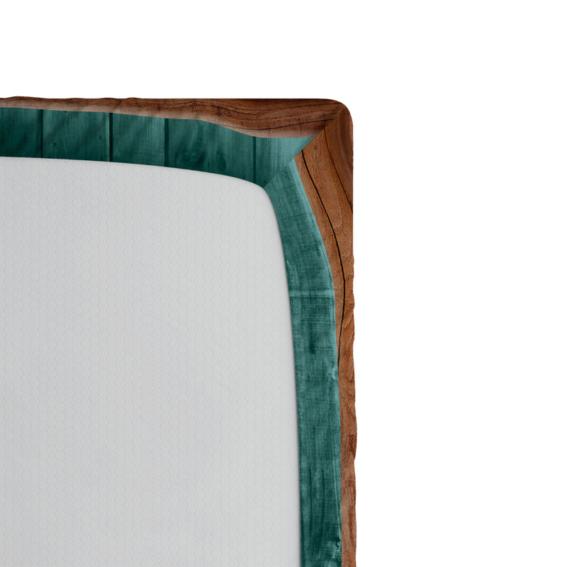 Drap-housse Ambesonne, paquet de 2, Bleu sarcelle pâle / gris / bois caramel / décli, Drap-housse de taille double