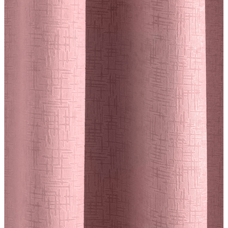 Biller Eyelet Thermal Light Reducing Curtain, 168cm Width x 137cm Drop, Pink