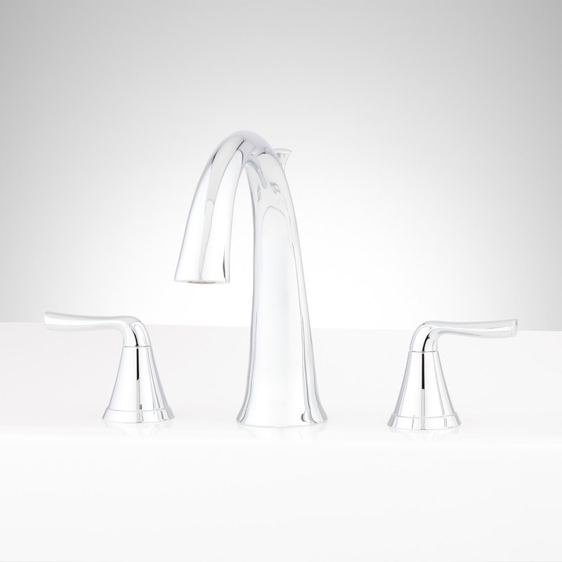 Robinet de baignoire romaine à 3 trous avec valve brute, Chrome