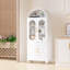 Garde-manger de style campagnard avec portes en verre et rangement multifonctionnel pour la maison-861727980