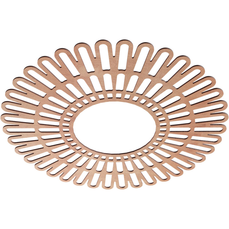 Médaillon de plafond en bois Cornellius, Cerisier, H 38 po x l 38 po x P 0,25 po