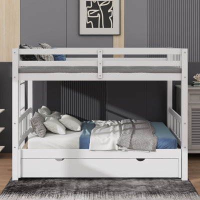 Twin-Size Bunk Bed With An Extendable Trundle Underneath