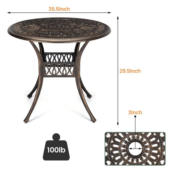 Table bistro en aluminium Craigville