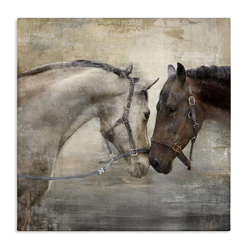 «Horse Couple Farm Animal», impression, H 17 po x l 17 po