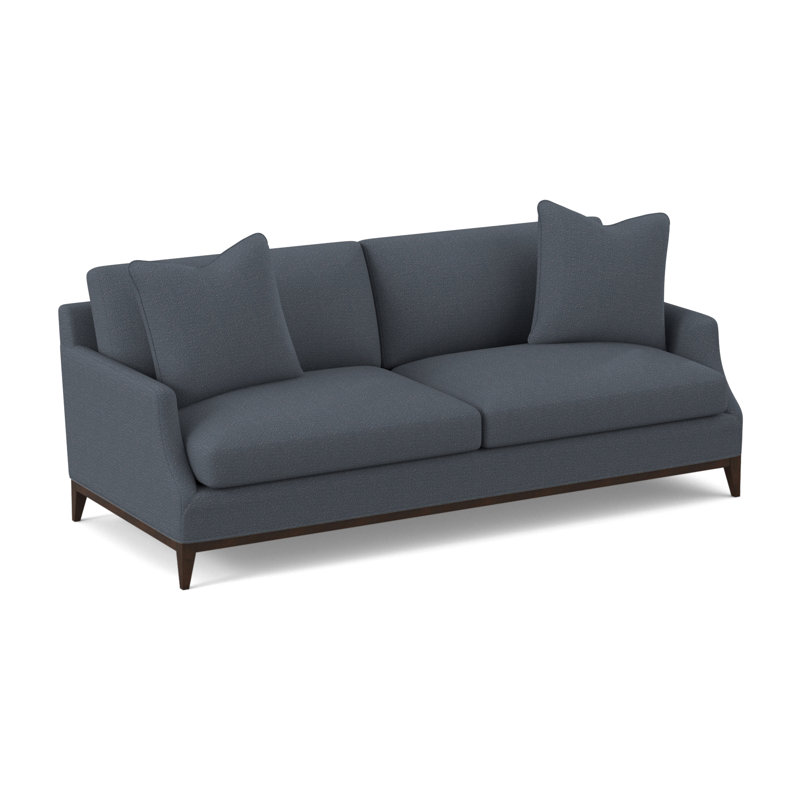 Porter Sofa, American Walnut, Margaret Tangelo Polyester Blend