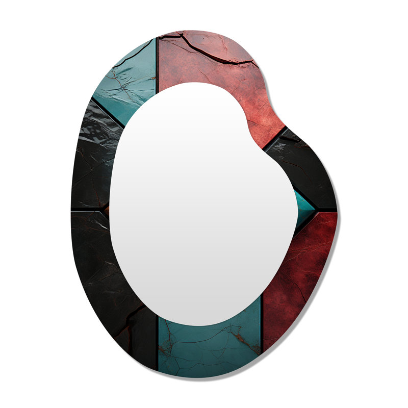Oden - Miroir mural décoratif asymétrique moderne à carreaux abstraits