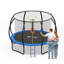 Grand trampoline de jardin de 10 pieds pour les enfants avec filet de sécurité complet et échelle d'accès, trampoline de saut d'intérieur et extérieur robuste-124522816