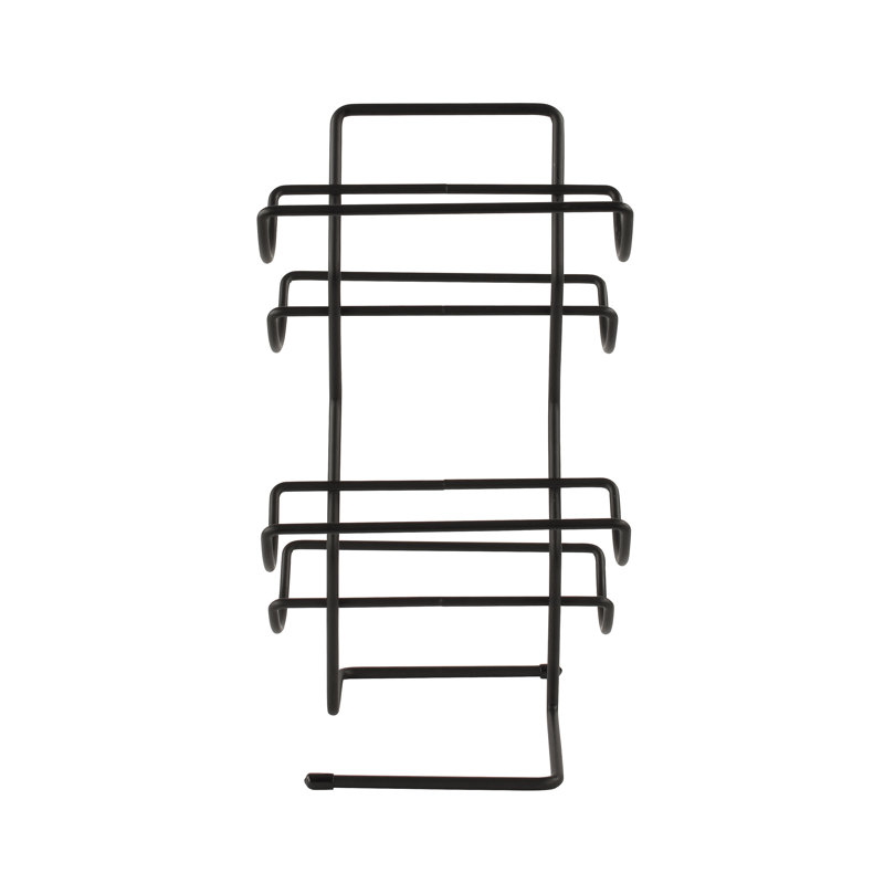 Black Steel 4-Bottle Countertop Wine Rack