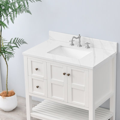 Savannah 36 In. X 22 In. Integrated Single Sink Vanity Top