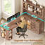 Bureau en L Farmhouse avec tiroirs-1254321168