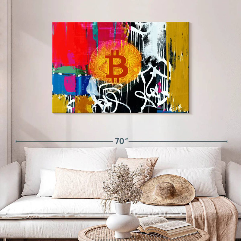 Kerner Cryptocurrency Bitcoin, 30" H x 45" W