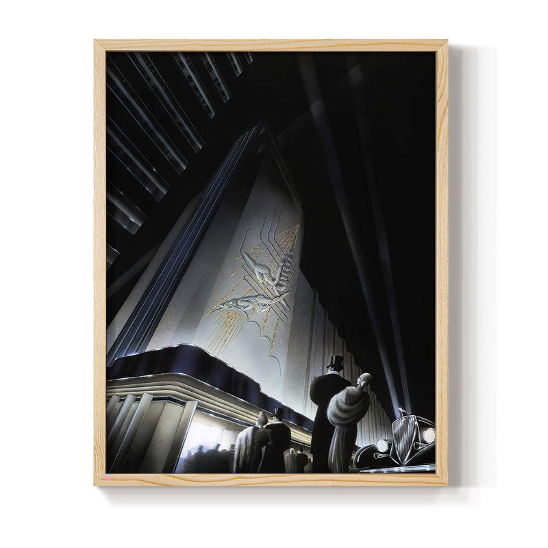 Opening Night Framed Print - Solid Wood, 11" H x 9" W