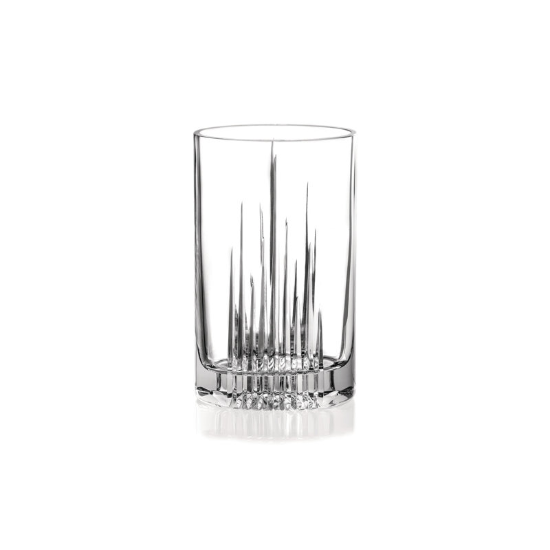 Pulse Clear Crystal Table Vase, 10" H x 6" W x 6" D