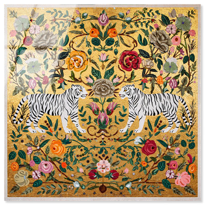 «Tiger in Repose II Living Room», reproduction d'art par Art Remedy