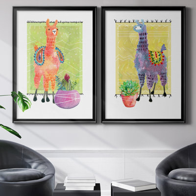 «Lovely Llama I», ensemble de 2 reproductions d'art