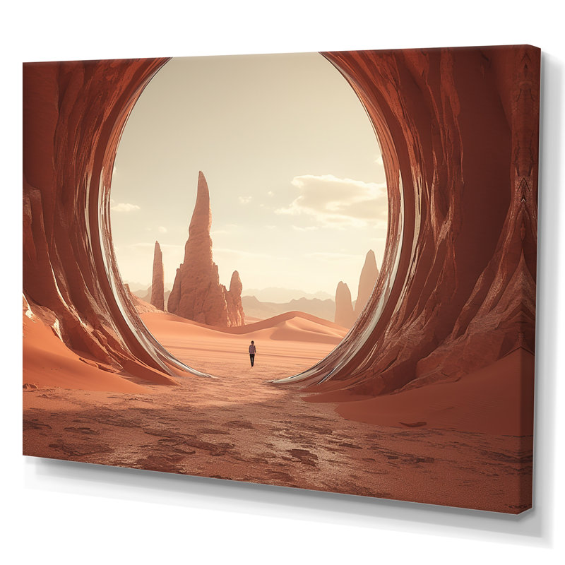 Art mural surréalisme, Toile tendue, H 30 po x l 40 po x P 1,5 po