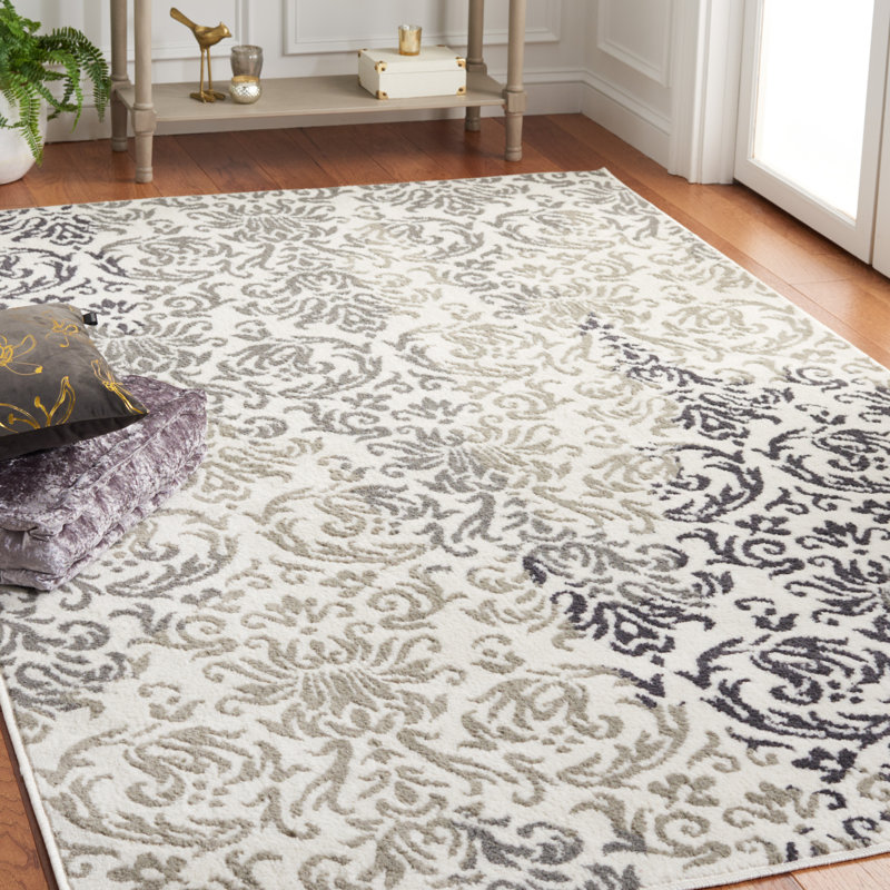 Ceslie Performance Damask Rug, Rectangle 5'3" x 7'8"