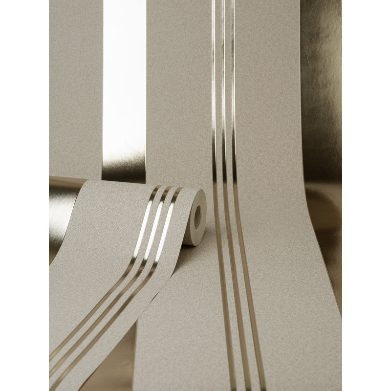 Collin Beige Bexley Stripe Wallpaper, Beige