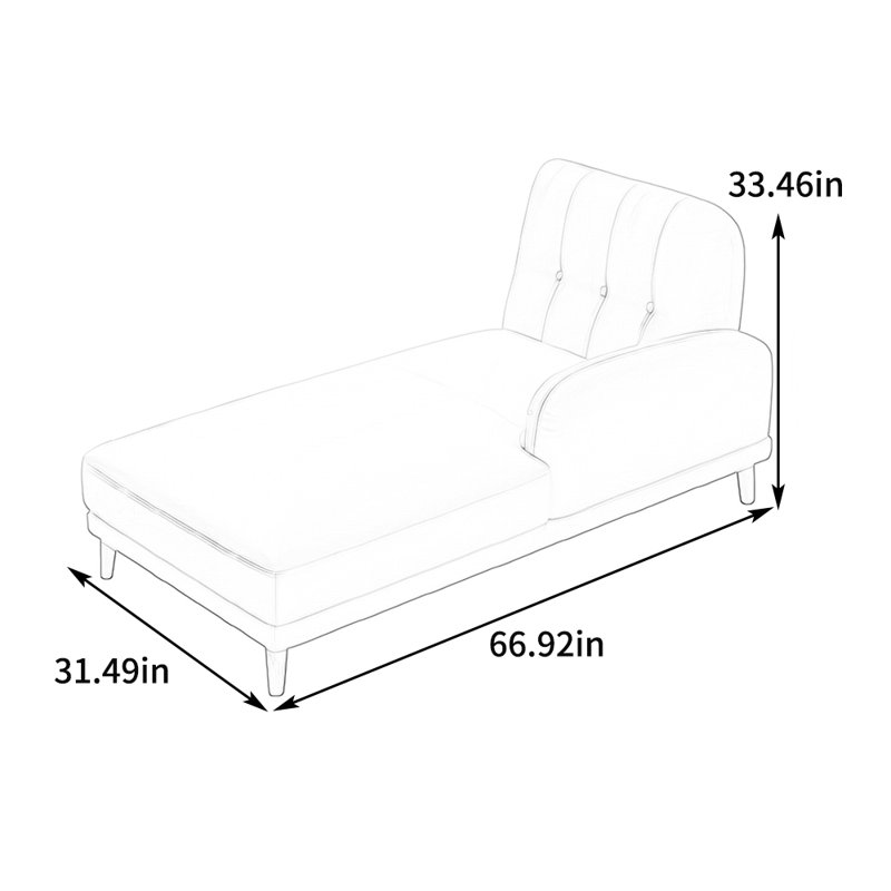 Chaise longue inclinable en simili cuir, Accoudoir à gauche (vu de face), Rouge datte