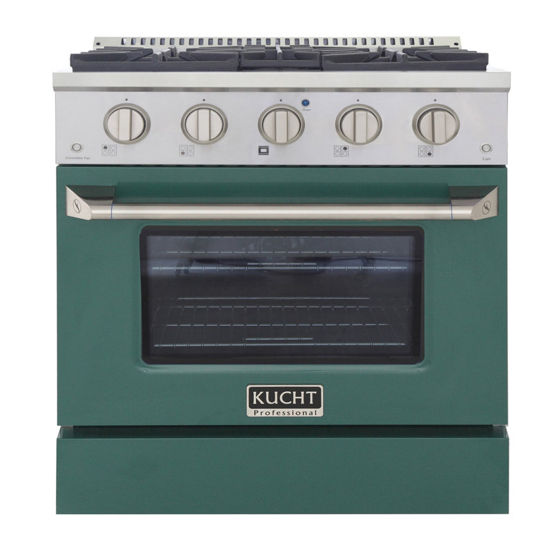 Kucht 30'' W Free Standing Range, Black, Liquid Propane