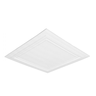 Dalles de plafond, paquet de 96, 50 x 50 cm, dalles de faux plafond en polystyrène de qualité supérieure, installation/découpe faciles, dalles de plafond en plastique à coller, revêtement de plafond de sous-sol pour la décoration de la maison/du bureau