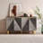 TREXM 60" Retro Buffet Cabinet with Storage - 4-Door Vintage Sideboard for Dining, Kitchen & Living Room (Light and Dark Gray)-1655070466