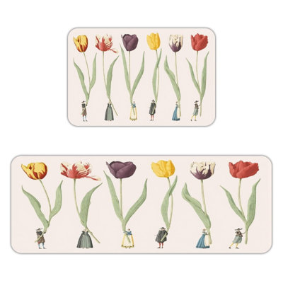 Tapis de cuisine antidérapant 2 pièces