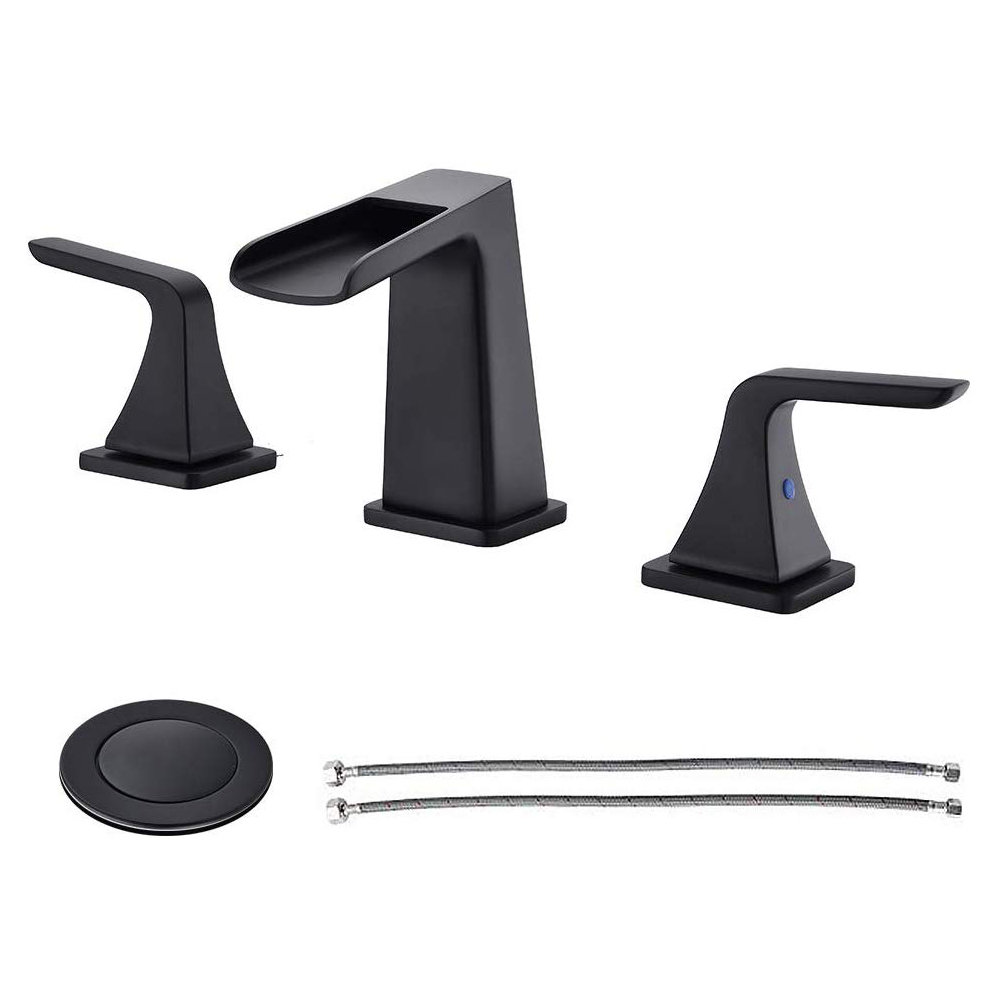 Widespread Bathroom Faucet with Drain Assembly KARWORS 