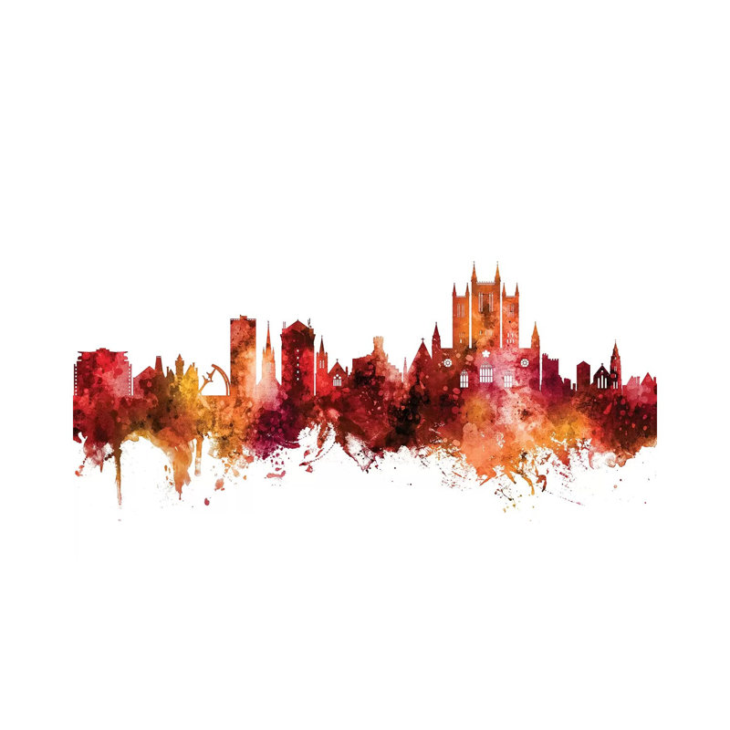 Lincoln, England Skyline by Michael Tompsett - 1 Piece Wrapped Canvas Wall Art, 152.5 cm H x 101.5 cm W