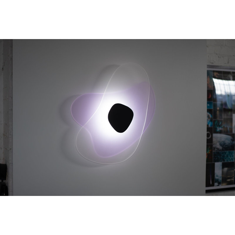 Aurora Aluminum LED Flush Mounted Sconce, Fuchsia