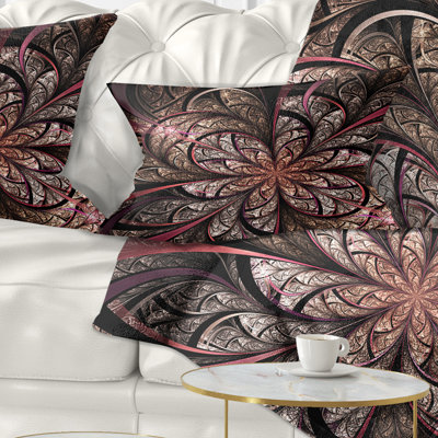 Coussin décoratif floral à motif floral à grande fleur