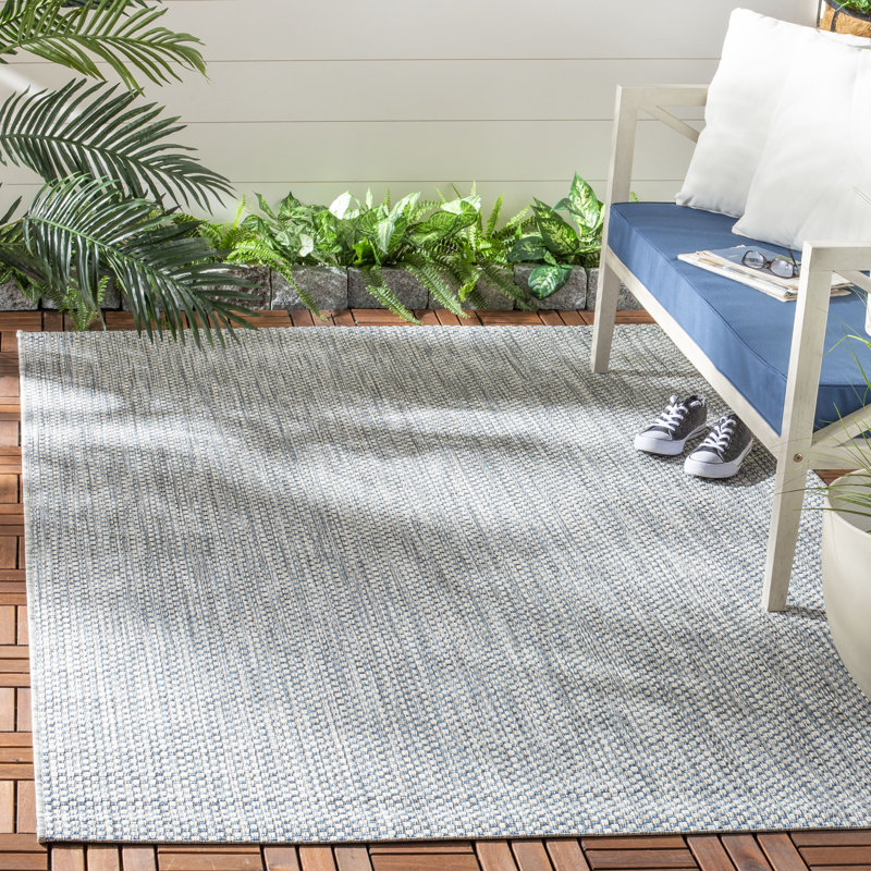 Herefordshire Performance Solid Color Indoor/Outdoor Area Rug, Rectangle 8' x 11'