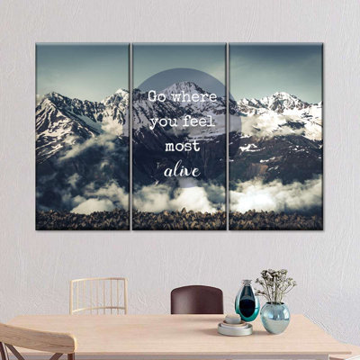 «Most Alive», ensemble de 3 citations sur toile