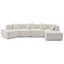 Canapé modulaire en L 140 po, sans assemblage requis, Boucle, canapé modulaire-1824912657