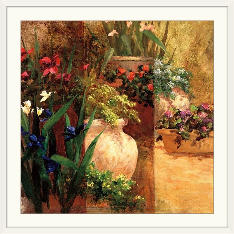 «Zack Flower Pots Right», reproduction d'art par Fronckowiak, H 35 po x l 35 po x P 1,5 po, Toile