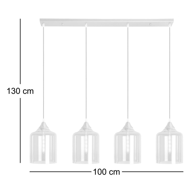 Gunda 4 - Light Kitchen Island Pendant, Amber, Gold