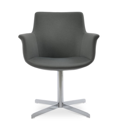 Bottega Metal Solid Back Arm Chair