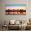 «Tropical Serenity Palm Tree Silhouette at Sunset Stripes Antique Retro Extra Large Wall Decor», reproduction encadrée-111664985-96074600