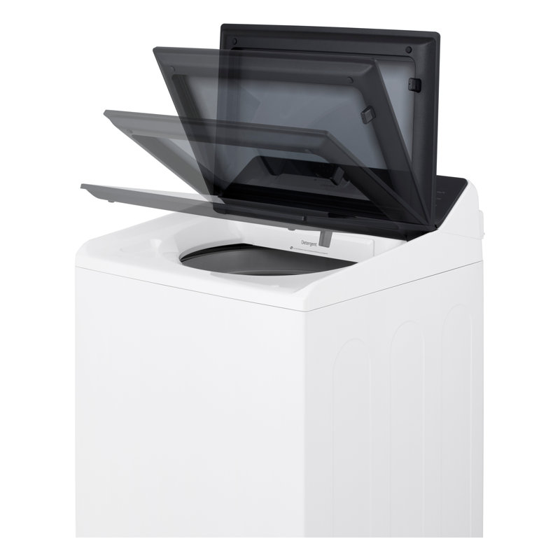 Lg 5.3 Cu. Ft. Mega Capacity Smart Top Load Washer With 4-Way® Agitator, Easyunload & Ai Sensing, White
