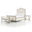 Lalia Modern Hammered Metal 3-Piece Bedroom Set-698997502-698997501-698997496