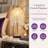19" Modern Crystal Grape Table Lamp, Bead String Shade Nightstand Light with Marble Textured Base