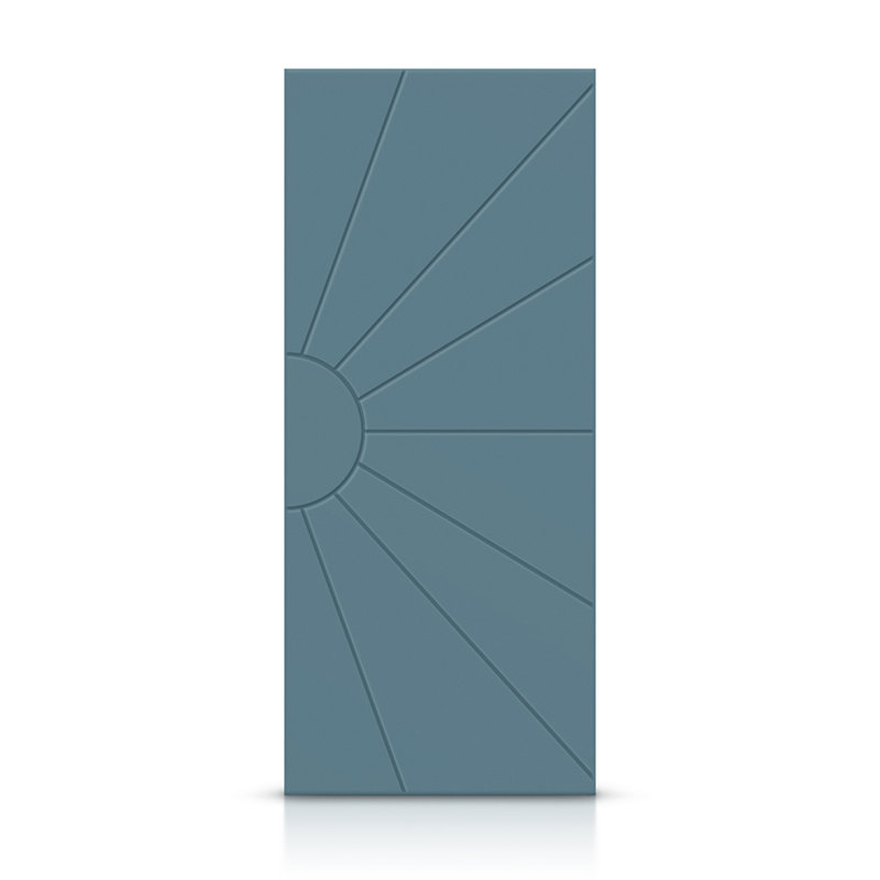 Porte standard à panneaux en bois, Bleu dignité, 24 po x 80 po