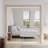 Aluminum Frame 1 Lite Tempered Mirrored Sliding Closet Doors with Installation Hardware Kit-92268632