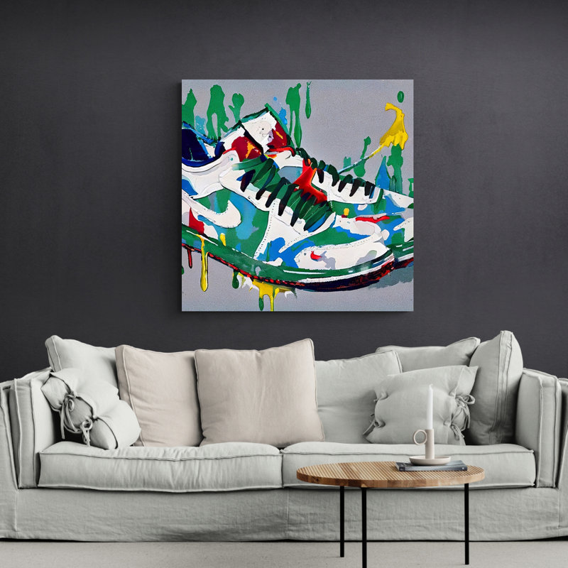 «Air Jordan 16» par Stephen Chambers, impression sur toile tendue, L 30 po x H 30 po